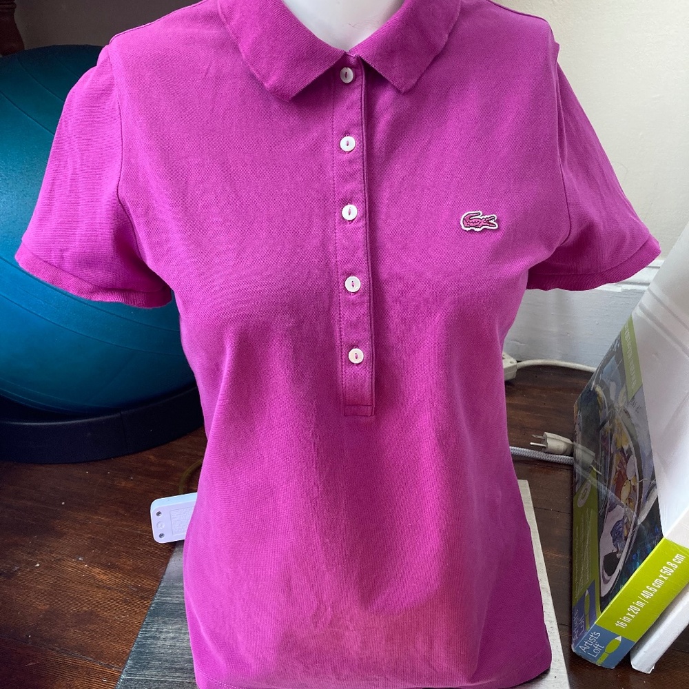 Vintage Lacoste magenta women’s polo size 40